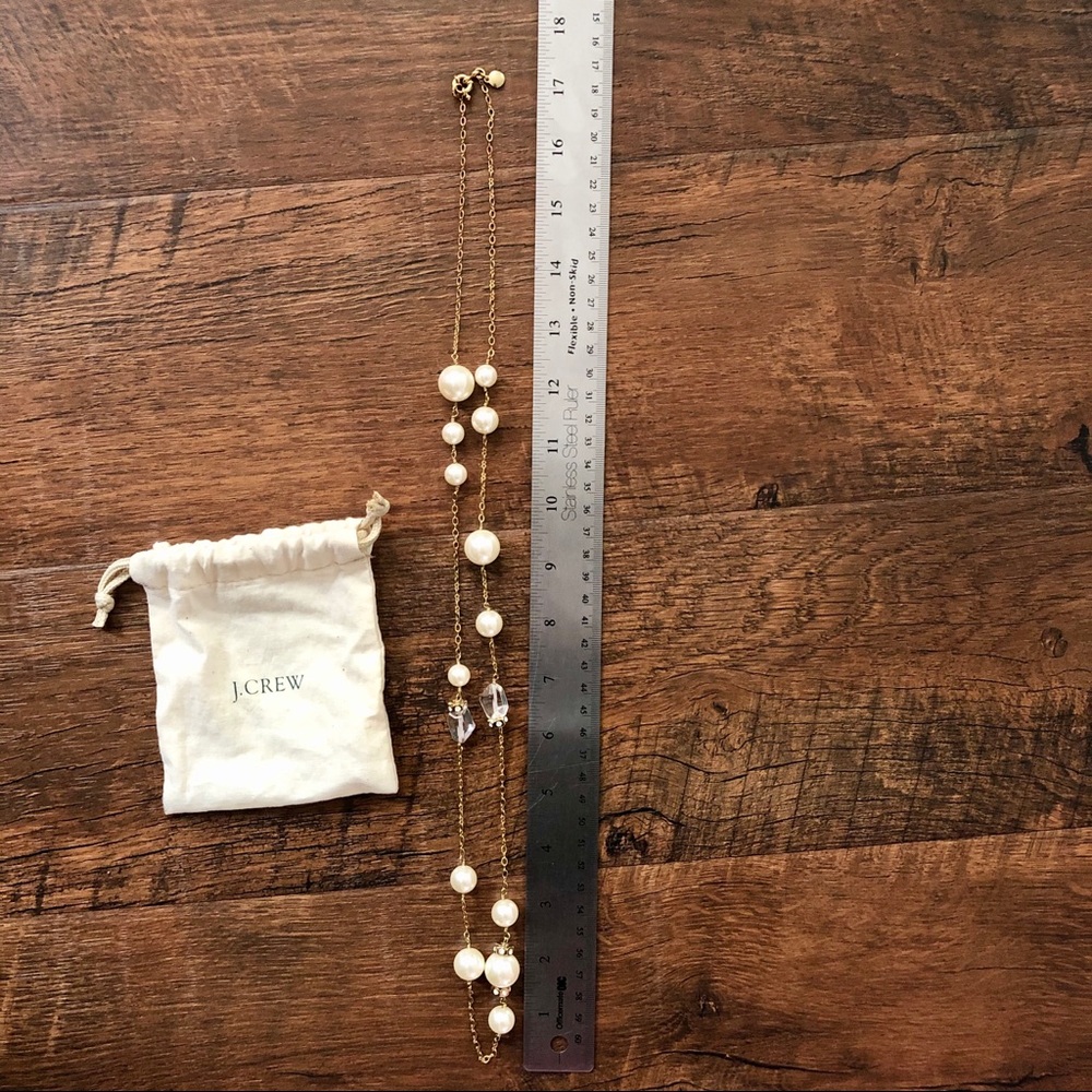 J.Crew Pearl & Jewel Gold Necklace 17” - Picture 5 of 5